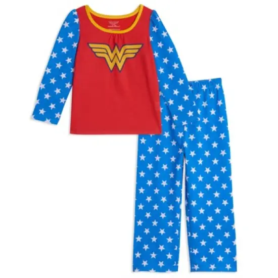 DC Comics Justice League Wonder Woman Girls Pajama Shirt and Pants Toddler image {10}