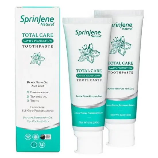 SprinJene Natural Total Care Cavity Protection Toothpaste - 5oz image {3}