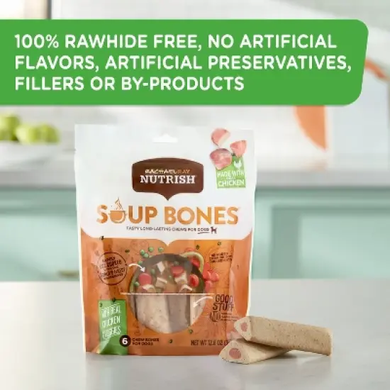 Rachael Ray Nutrish Soup Bones Real Chicken & Vegetable Chewy Dog Treats  - 23.1oz/11ct image {2}