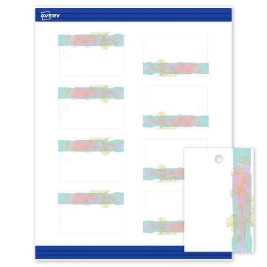 Avery Rectangle Tags, Pre-Printed Floral Design, 2" x 3" image {9}