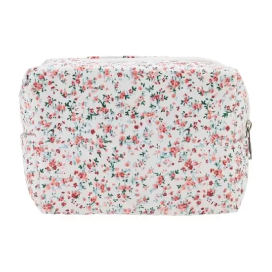 Unique Bargains Women's Floral Octagonal Travel Cosmetic Bag 1 Pc image {4}