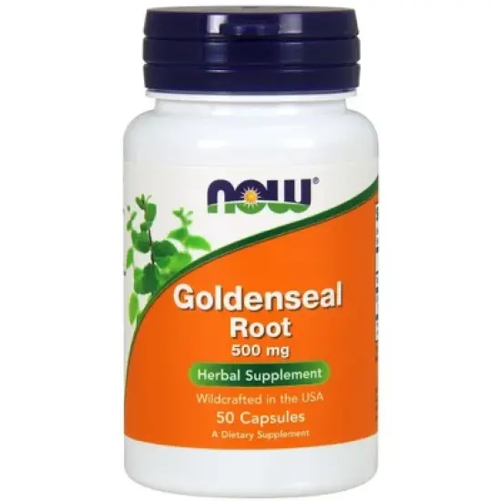Goldenseal Root 500mg US Wildcrafted by Now Foods  -  50 Capsule image {2}