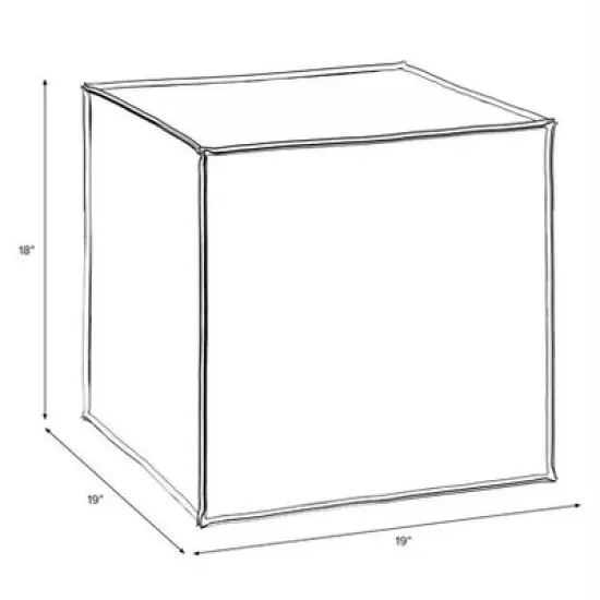 French Seam Ottoman in Nautical Stripe Navy - Skyline Furniture image {6}