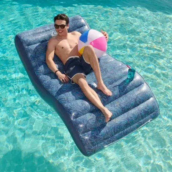 Quiksilver Oversized Lounger Floral Float - Blue image {2}