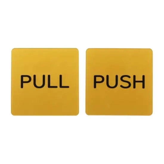 Unique Bargains Acrylic Self-Adhesive Decor Push Pull Door Sign 1 Pair image {4}