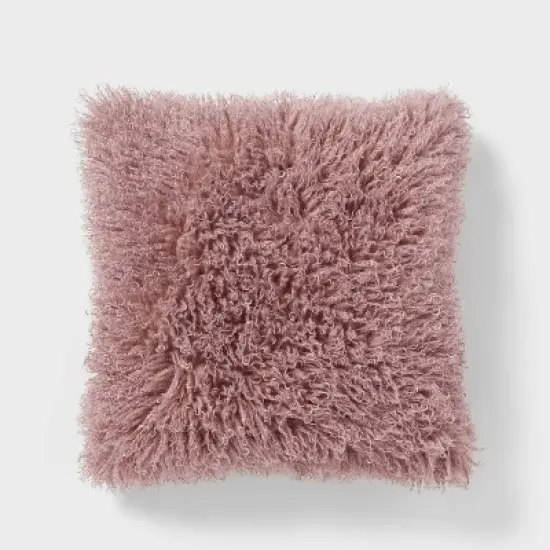 Luxe Faux Mongolian Fur Euro Decorative Pillow - Threshold&trade; image {5}