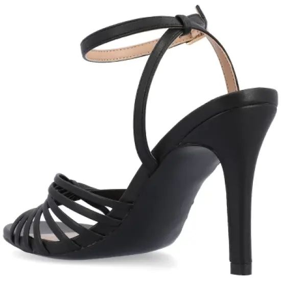 Journee Collection Womens Vanita Multi Strap Stiletto Open Toe Pumps image {6}