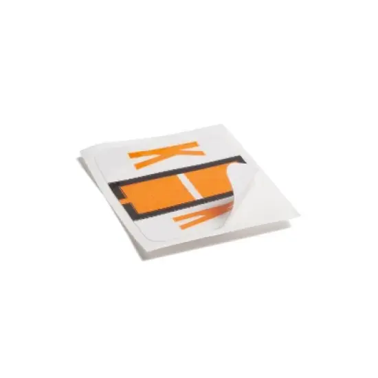 Smead A-Z Color-Coded Bar-Style End Tab Labels Letter K Light Orange 500/Roll 67081 image {4}