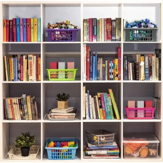 YBM Home White Plastic Paper Tray Basket image {1}