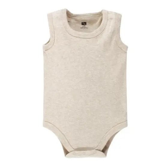 Hudson Baby Cotton Sleeveless Bodysuits 8pk, Heather Gray image {4}