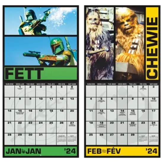 Trends International Inc. 2023-24 Wall Calendar 12"x12" Star Wars: Saga Bilingual image {5}