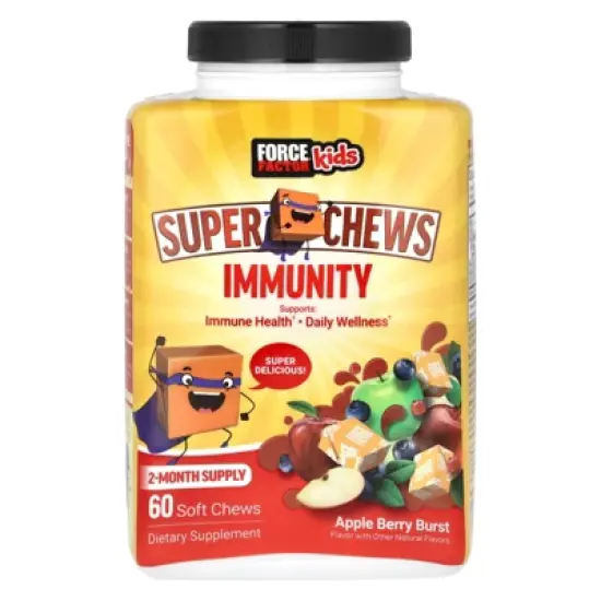 Force Factor Kids, Super Chews, Immunity, Apple Berry Burst, 60 Soft Chews image {2}