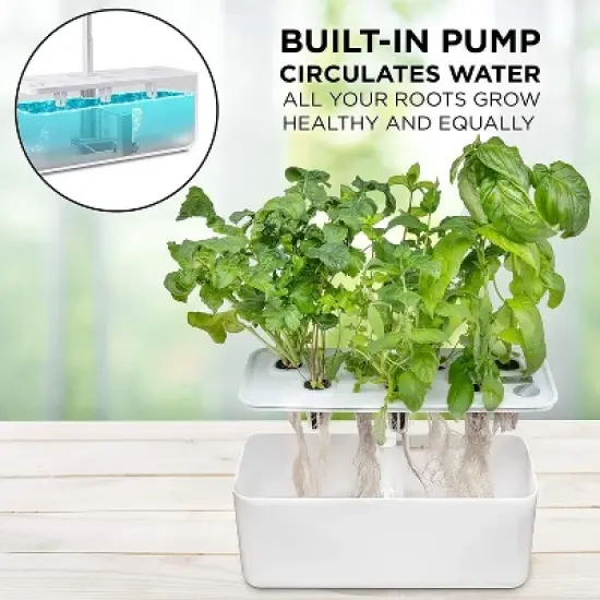 Ivation 7-Pod Indoor Herb Garden, Hydroponic Growing System Kit image {5}