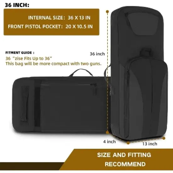 Dual Rifle Soft Case Tactical Backpack, Padded Gun Bag for Storage & Transport, Water-Resistant with MOLLE, Shooting Hunting Military Use image {1}