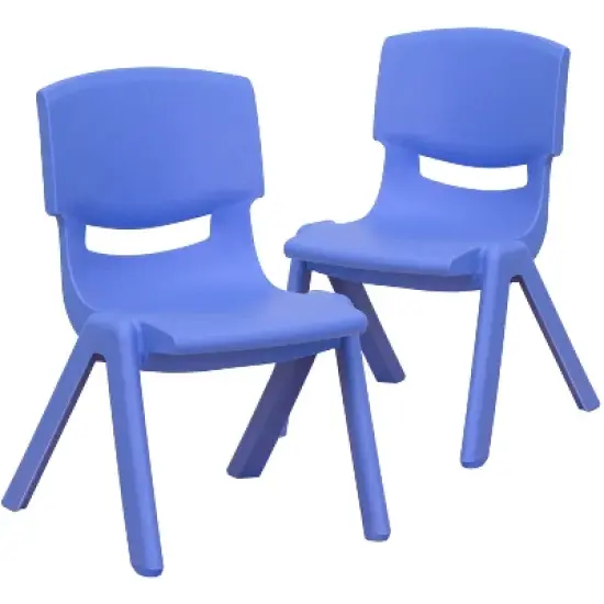 Flash Furniture 2 Pack Plastic Stackable School Chair with 10.5" Seat Height image {15}