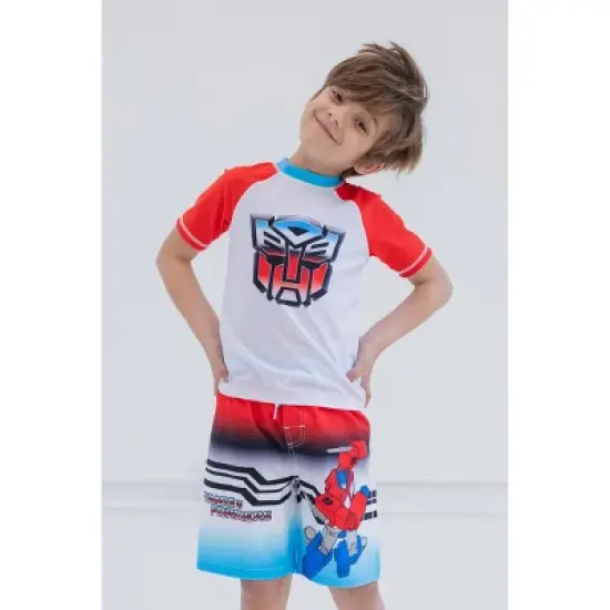 Transformers Optimus Prime Swim Trunks Bathing Suit Toddler image {4}