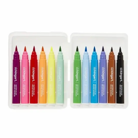 KINGART Brush Tip Markers 12 Colors image {7}