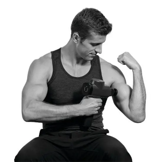 LifePro Sonic Handheld Percussion Massage Gun - Deep Tissue Massager for Sore Muscle and Stiffness - Quiet, 5 Speed High-Intensity Vibration Silver image {3}