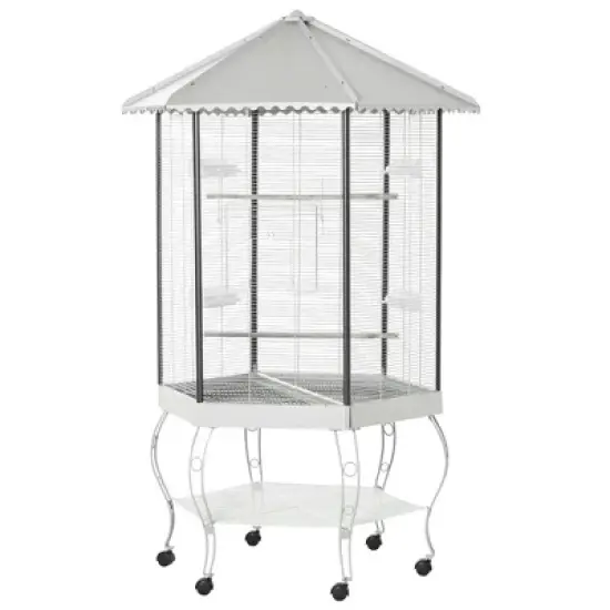 Resenkos Tortoise House, Tortoise Habitat Enclosure, Tortoise Habitat with Shelf Storage Tortoise Gift Accessory with Weather Protection, Light Gray image {1}