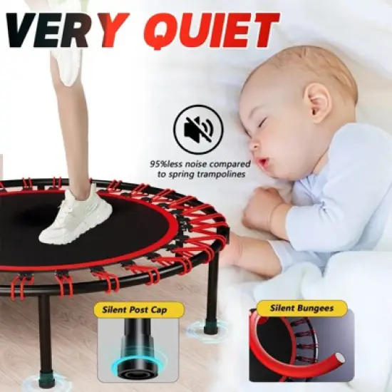 Racxily 40" Mini Trampoline for Adults and Kids, Exercise Trampolines image {7}
