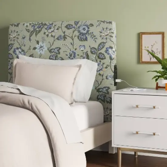 Twin Lia Square Stick-on-the-Wall Dorm Headboard USB - Threshold&trade; image {1}