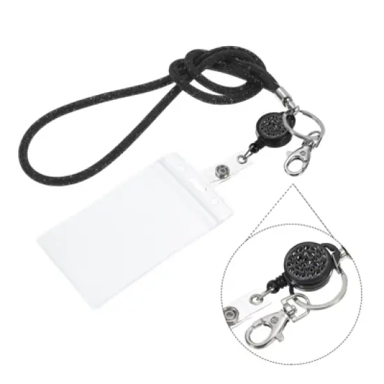 Unique Bargains Crystal ID Card Bling Keychain Lanyards with Metal Clasps image {2}