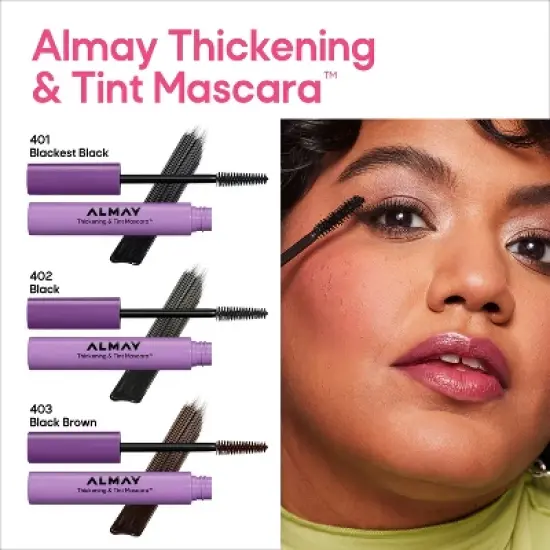 Almay Thickening & Tint Mascara &ndash; No Clumping or Flaking - 0.28 fl oz image {8}