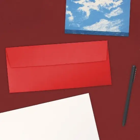 JAM Paper #10 Business Colored Envelopes 4.125 x 9.5 Red Recycled 67161 image {2}