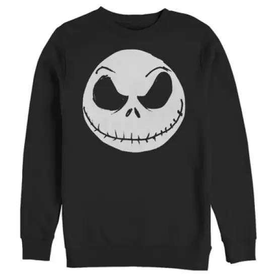 Men's The Nightmare Before Christmas Halloween Jack Skellington Big Face Sweatshirt image {3}