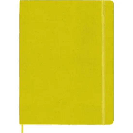 Moleskine Ruled Classic Notebook 7.5"x9.75" Hard Cover Hay Yellow Silk: Hardcover Journal, Pocket, Ribbon Marker, image {8}