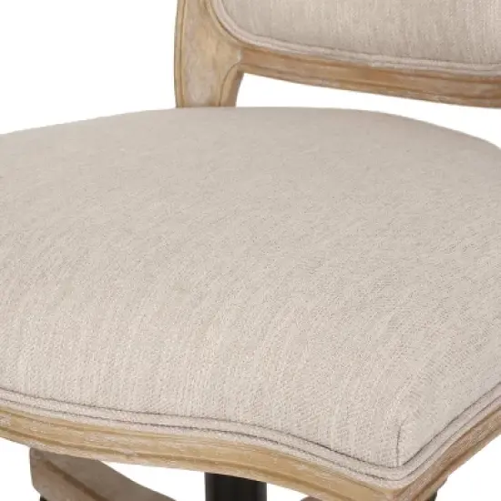 Scilley French Country Upholstered Swivel Office Chair - Christopher Knight Home image {11}