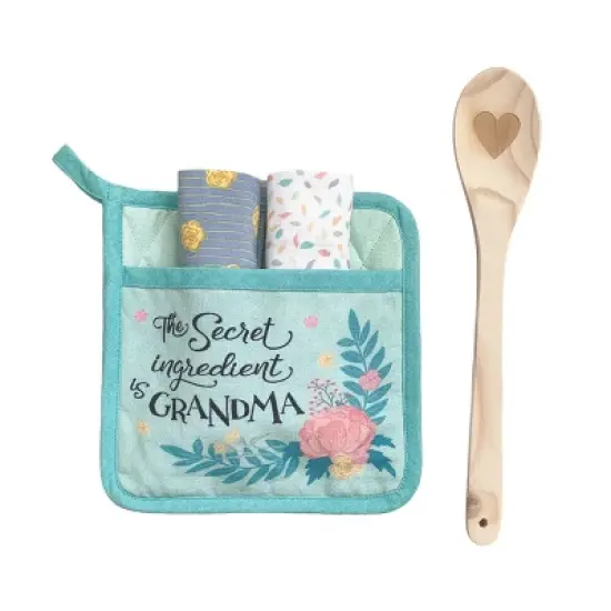 C&F Home "The Secret Ingredient Is Grandma" 4-Piece Potholder Gift Set image {4}