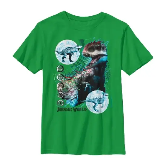 Boy's Jurassic World Indominus Rex Statistics T-Shirt image {2}
