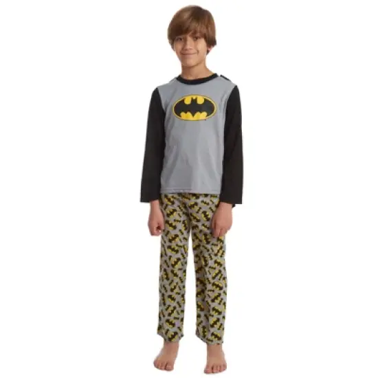 DC Comics Justice League Superman Batman Pajama Shirt and Pants Detachable Cape Sleep Set Toddler image {2}