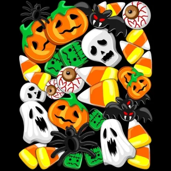 Girl's Design By Humans Halloween Spooky Candies Party By BluedarkArt T-Shirt image {1}
