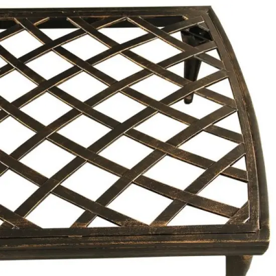 Contemporary Modern Mesh Lattice Aluminum Patio Chaise Lounge - Portable, Adjustable, Weather-Resistant - Oakland Living: Outdoor Lounger with Wheels image {7}