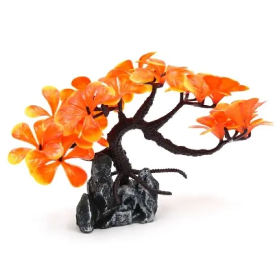 Unique Bargains Orange Plastic Tree rium Fish Tank Decorative Plant  Landscape Ornaments image {3}