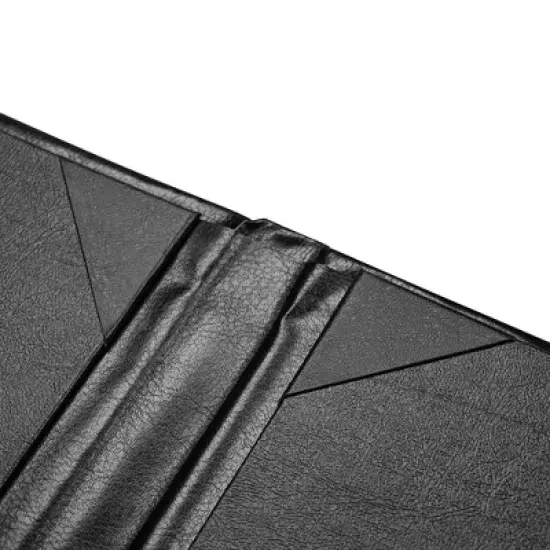 WeChef 5 Pack Menu Covers 4.25"x11" 2 View Angled Corners Wine List Restaurant Black image {6}