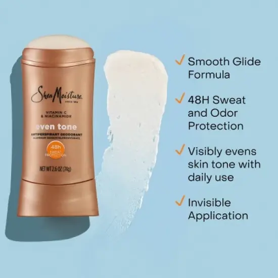 SheaMoisture Even Tone Solid Antiperspirant & Deodorant with Vitamin C & Niacinamide - 2.6oz image {3}
