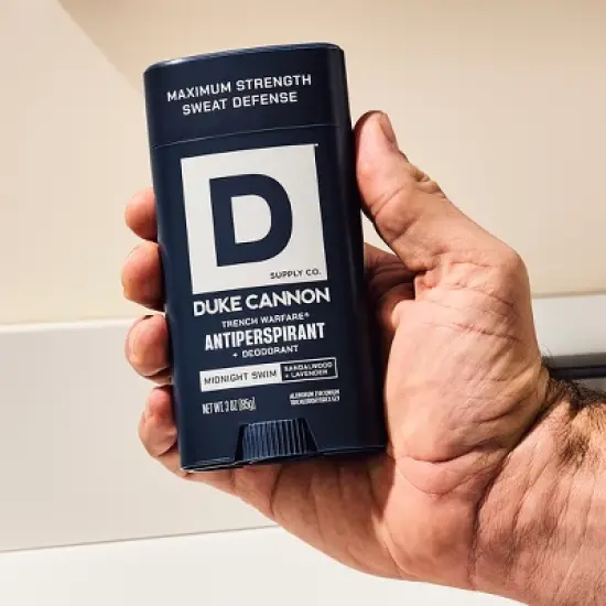 Duke Cannon Supply Co. Trench Warfare Men's Solid Antiperspirant & Deodorant Stick Midnight Swim - 3oz image {5}