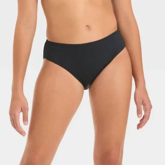 Girls' Solid Bikini Swim Bottom - art class&trade; Black image {3}