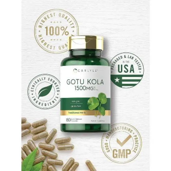 Carlyle Gotu Kola 1500mg | 180 Capsules image {4}