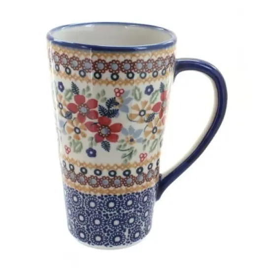 Blue Rose Polish Pottery K083 Manufaktura Large Coffee Mug image {18}