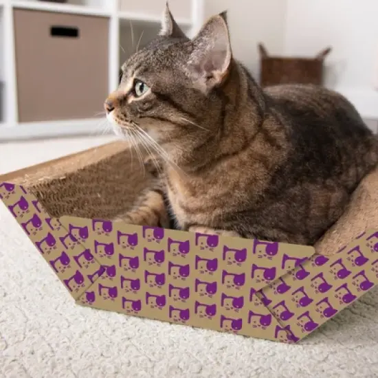 SmartyKat Super Scratcher Chaise Catnip Infused Corrugate Cat Scratcher and Bed image {4}