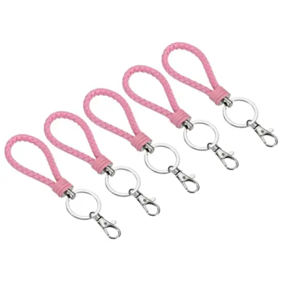 Unique Bargains Plastic Wear-resistant ID Card Wristlet Keychains 5 Pcs image {10}