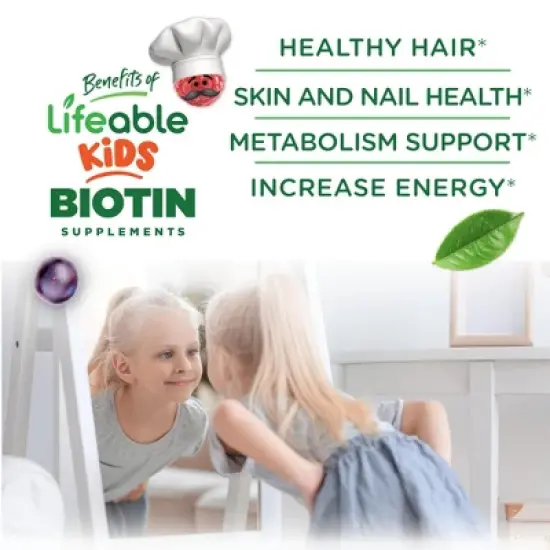 Lifeable - Sugar Free - Biotin 5,000mcg - Kids - 90 Gummies image {2}