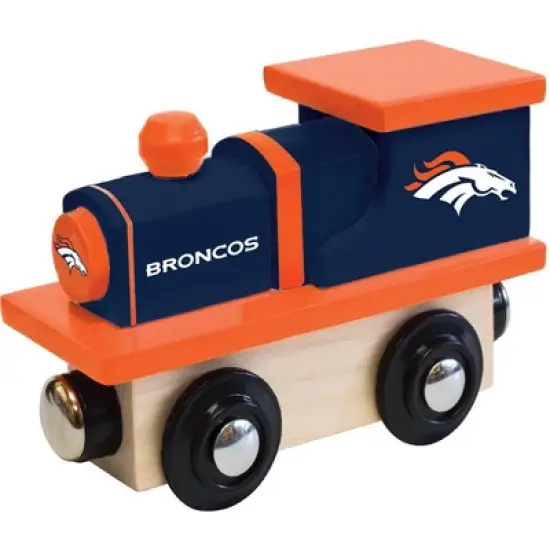 MasterPieces Officially Licensed NFL Denver Broncos Wooden Toy Train Engine For Kids image {1}