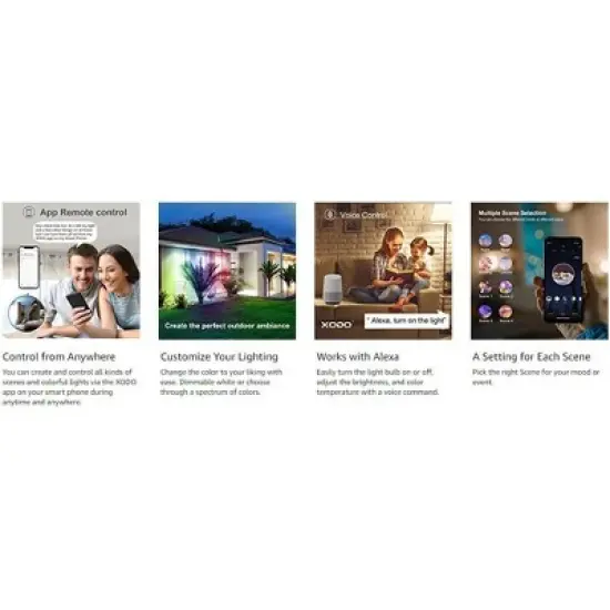 XODO Lb1 (2-pack) Smart Wi-Fi BR30 E26 Dimmable Flood Light Bulb image {4}