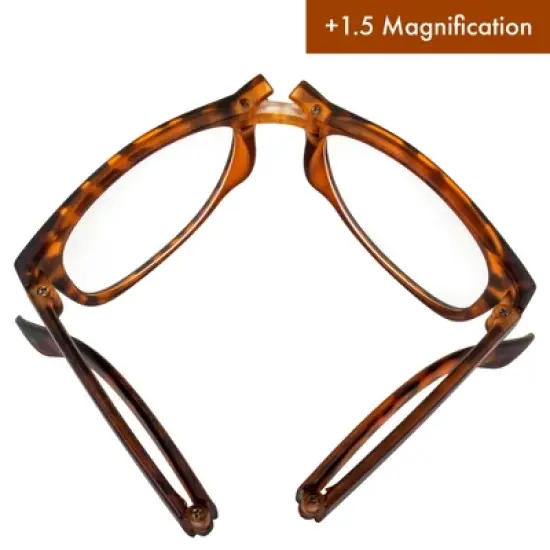 Global Vision Eyewear Foldable Bifocal Reading Glasses with +1.5 Bifocal Clear Lenses image {4}