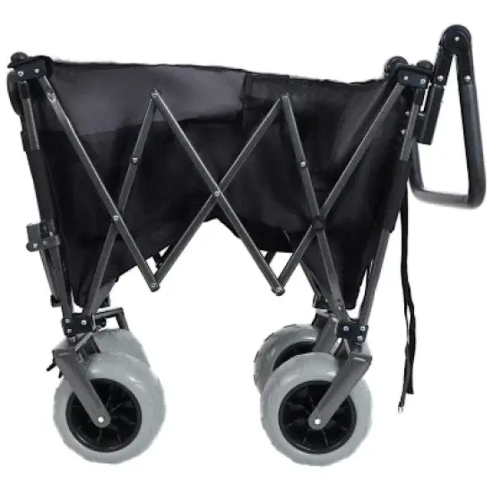 Gulches Multi-Functional Push-Pull Folding Wagon Cart, XL Heavy-Duty, All-Terrain, 9"x4" Beach Tires, Large Capacity image {5}